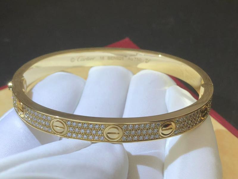 LOVE BRACELET, CLASSIC MODEL, PAVED